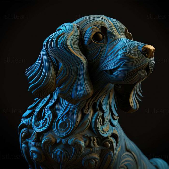 Blue Gascon Griffon dog